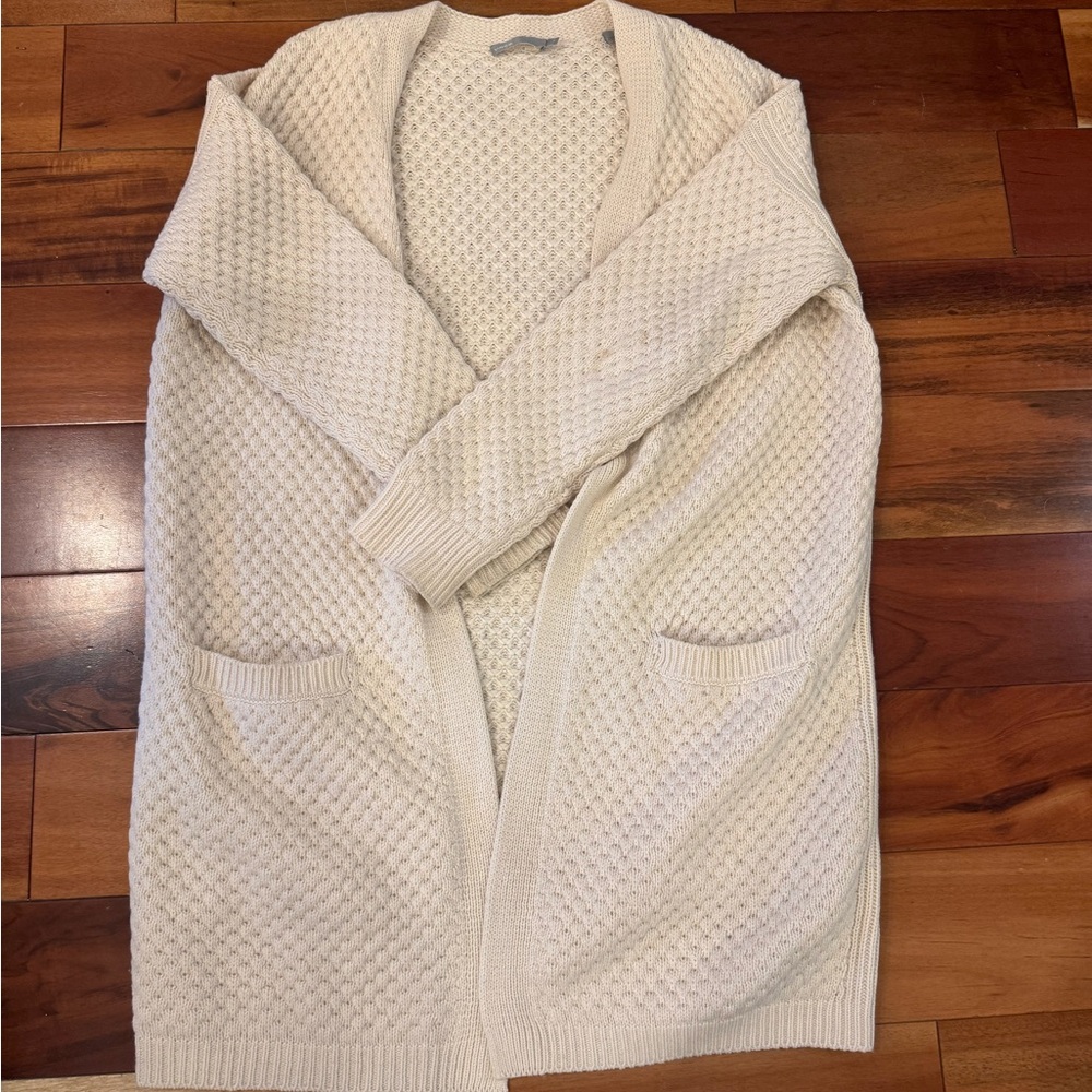 Vince Textured Cream Cardigan